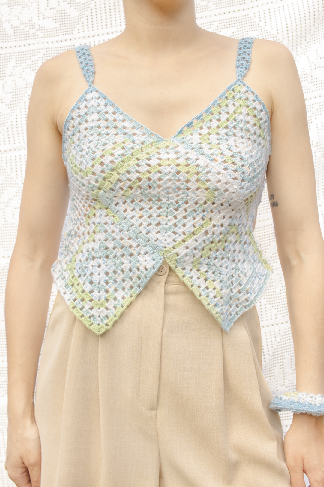 Top croché pastel (XS-S)